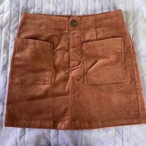 Corduroy mini skirt
